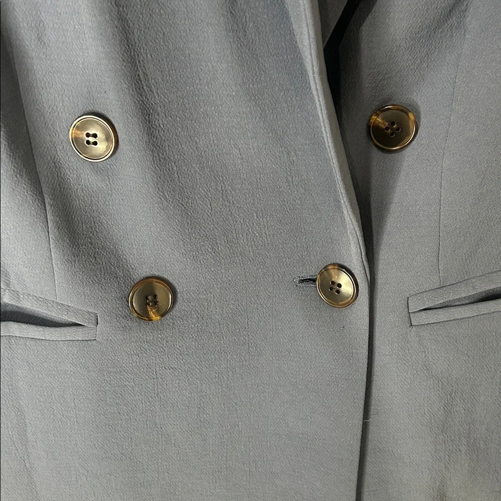 MADEWELL The Rosedale Blazer in Crepe Slate Blue Size 8 - Picture 8 of 16